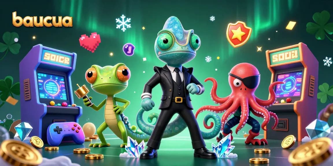 Engage in thrilling baucua gameplay with dynamic characters in vibrant casino settings.