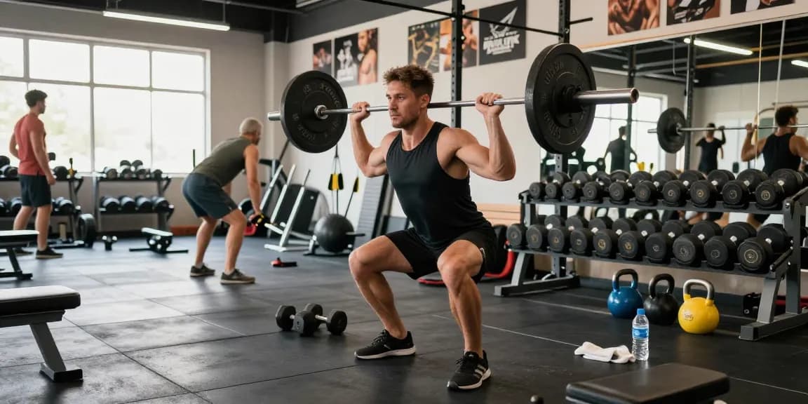 Weightlifting at Driada Shop gym, showcasing dedication and fitness community atmosphere