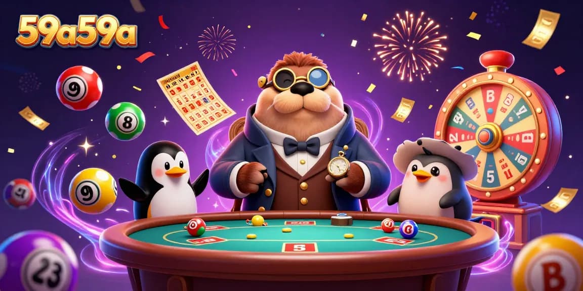 Jogando com 59a59a, um morsa elegante no pôquer submarino com um dealer pinguim.