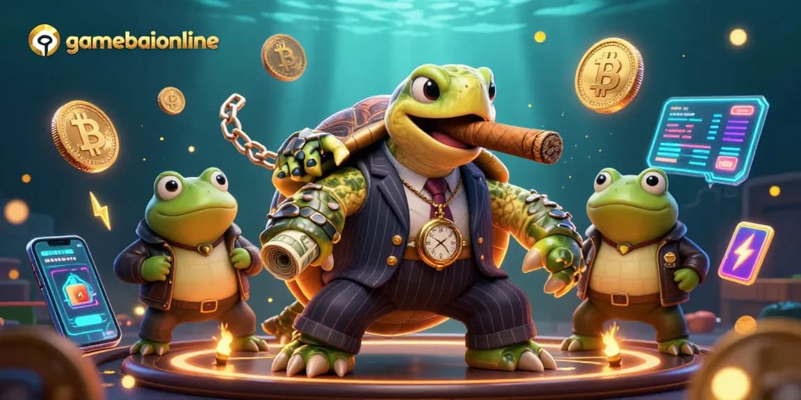 Engage in Bài Cào at gamebaiionline with our unique 3D casino illustration showcasing fast-paced gaming excitement.