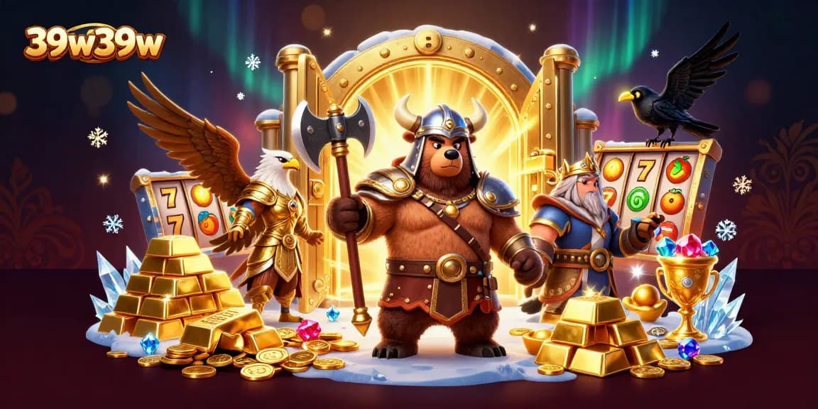 Vikings e tesouros no cassino 39w39w, com tema de caça-níqueis