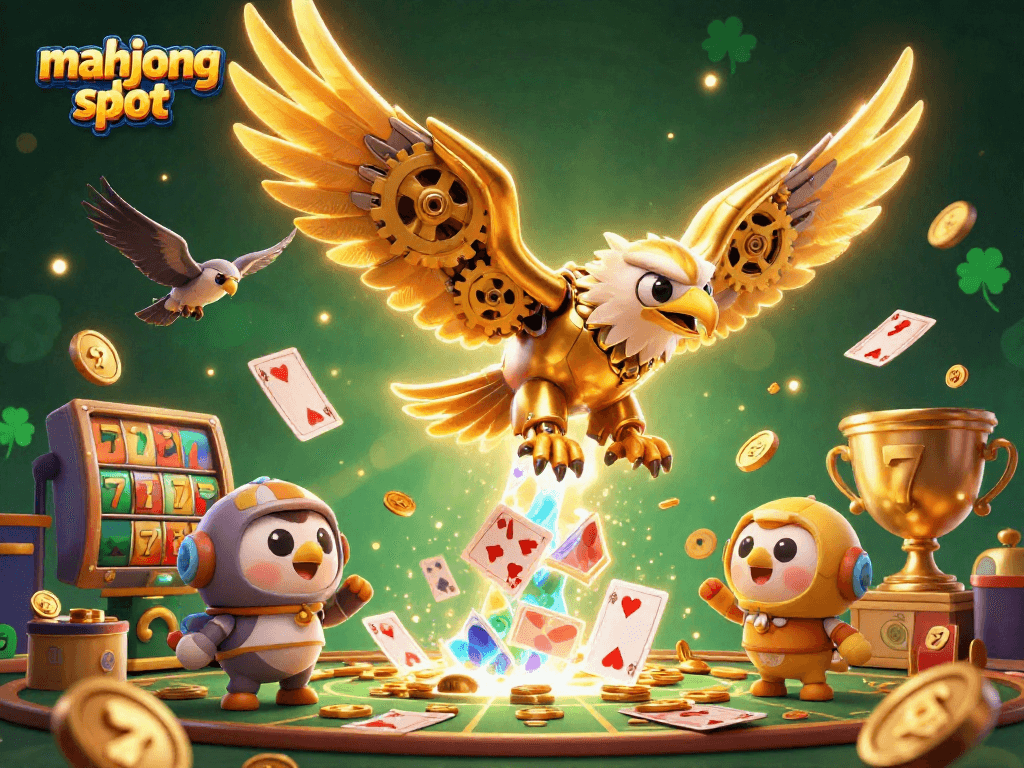 Experience the excitement of mahjong slot gameplay, featuring gold coins and vibrant reels.