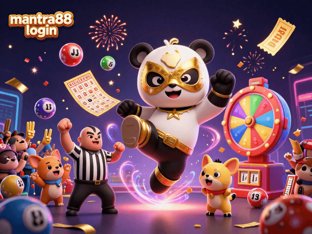 Experience the excitement of mantra88 login with vibrant characters and casino elements in action.