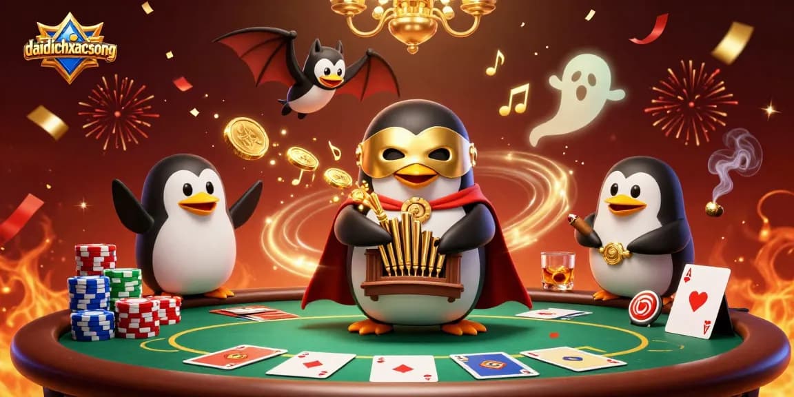 Experience thrilling gameplay in daidichxacsong with an exciting poker scene, including unique characters and vibrant casino elements.