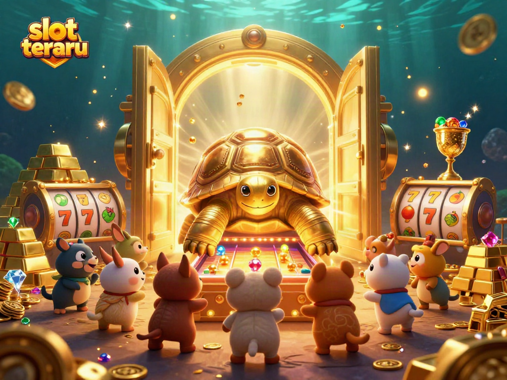 Experience the thrill of slot terbaru with our vibrant casino scene featuring exciting characters and rich treasures.
