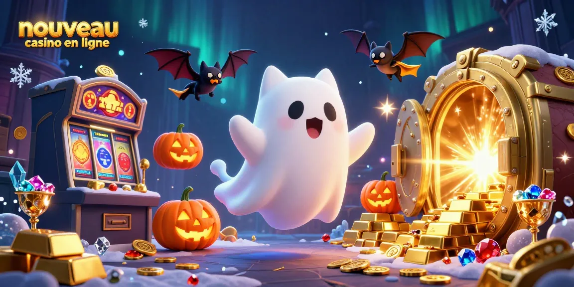 Le nouveau casino en ligne avec un chat fantôme flottant et un vampire, plein de joyaux et de mystère.