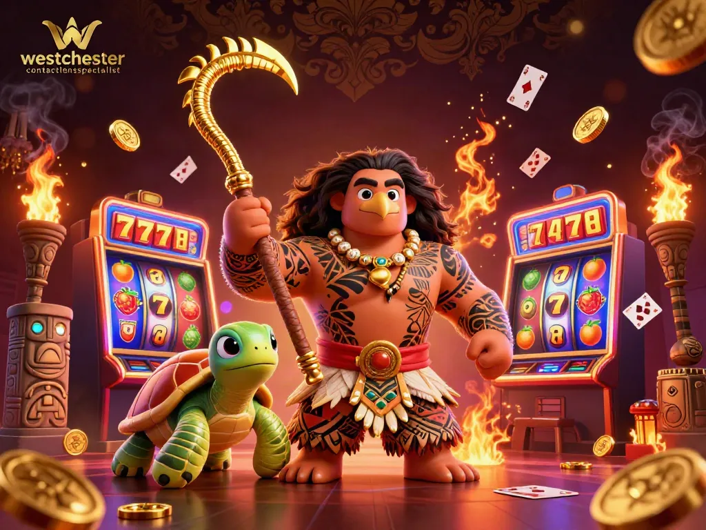 Permainan jackpot menarik di wcslens dengan karakter dewa dan mesin slot mengkilap