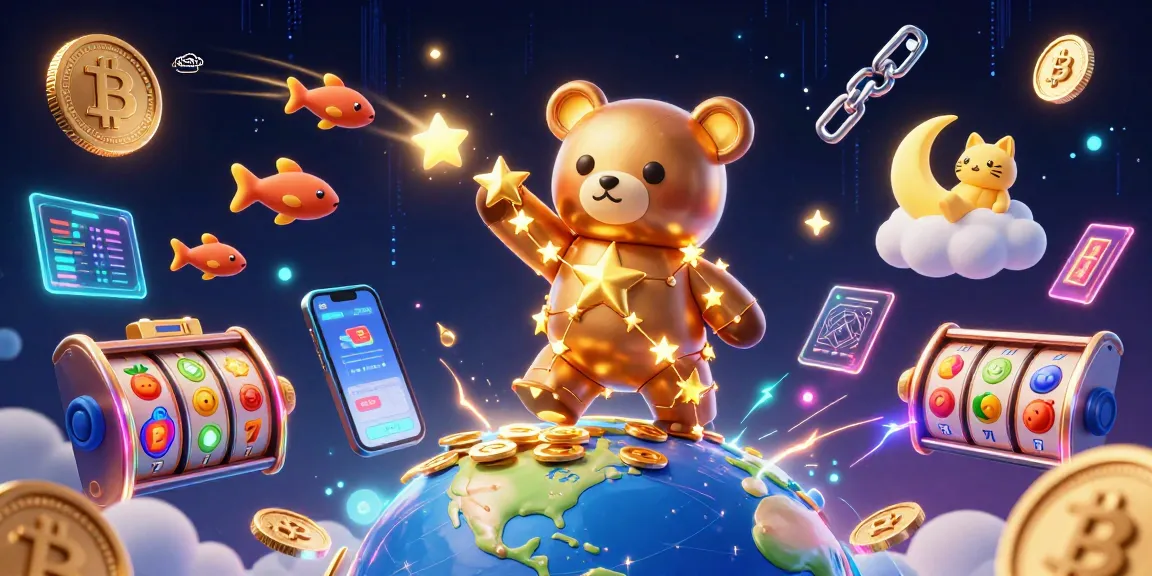 Experience gamebancanohu's vibrant casino scene with captivating characters and cryptocurrency elements.
