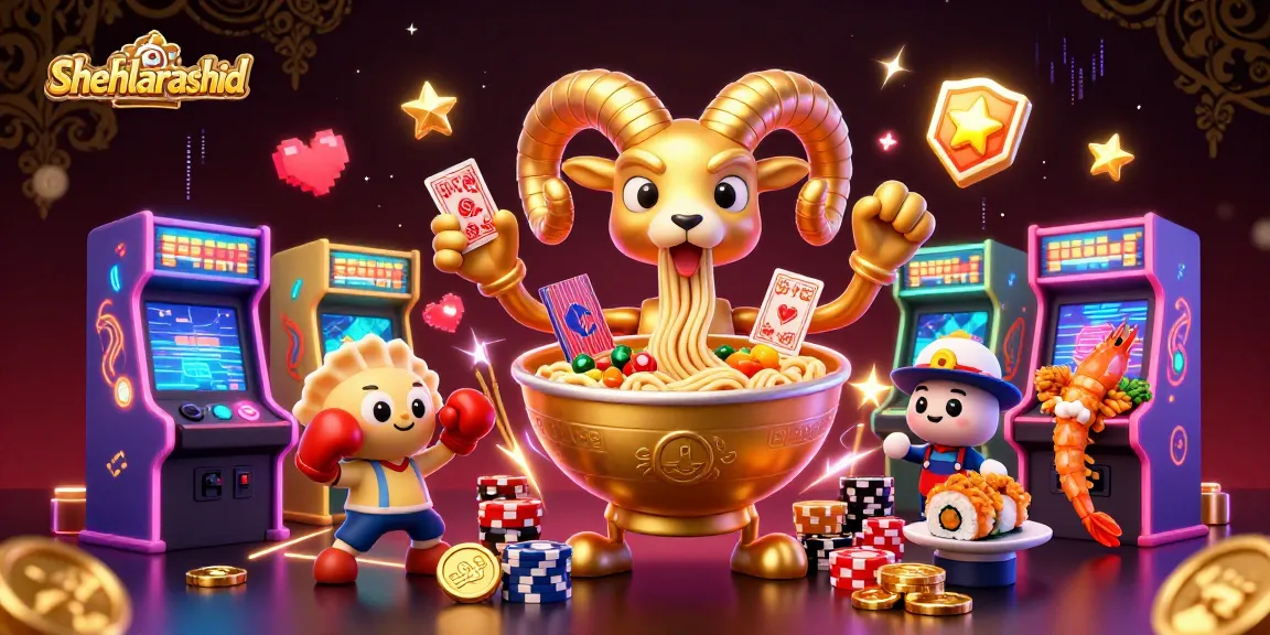 Engage with shehlarashid in this vibrant 3D casino scene full of animated characters and game elements.