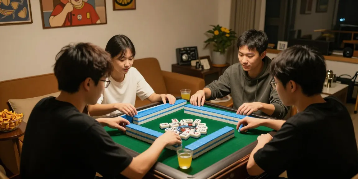Engaging Mahjong game session with players enjoying MAHJONGJP88 in a cozy living room.