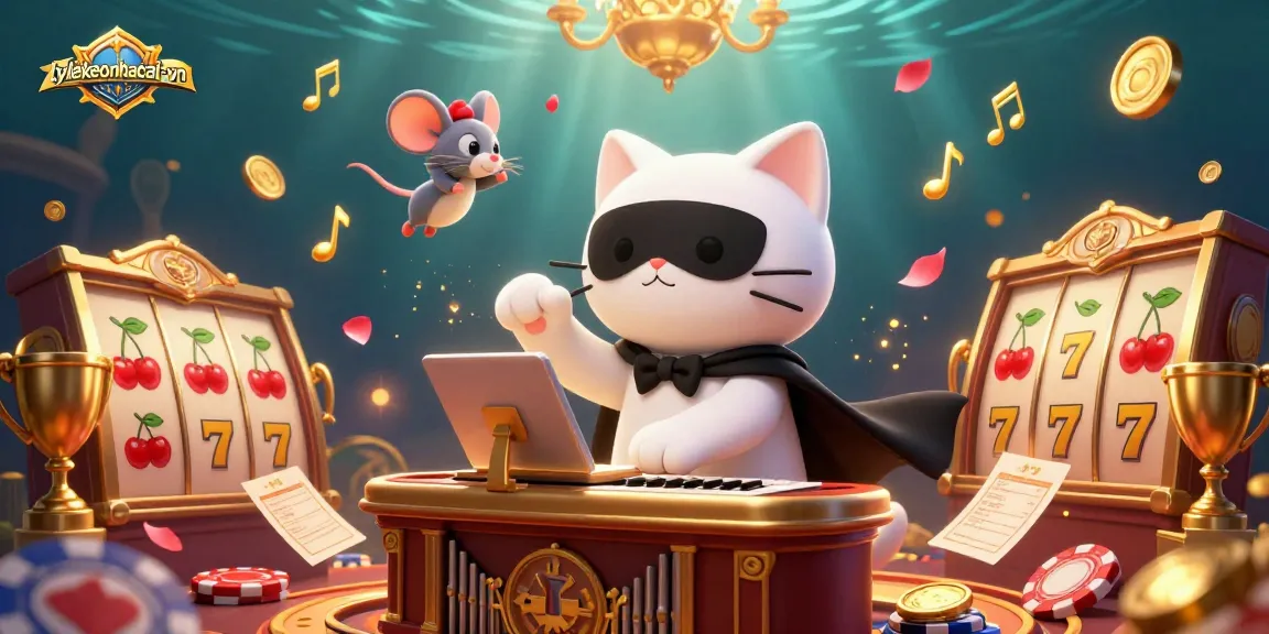 Join the fun at tylekeonhacai-vn with our vibrant casino illustration featuring captivating game elements and characters.