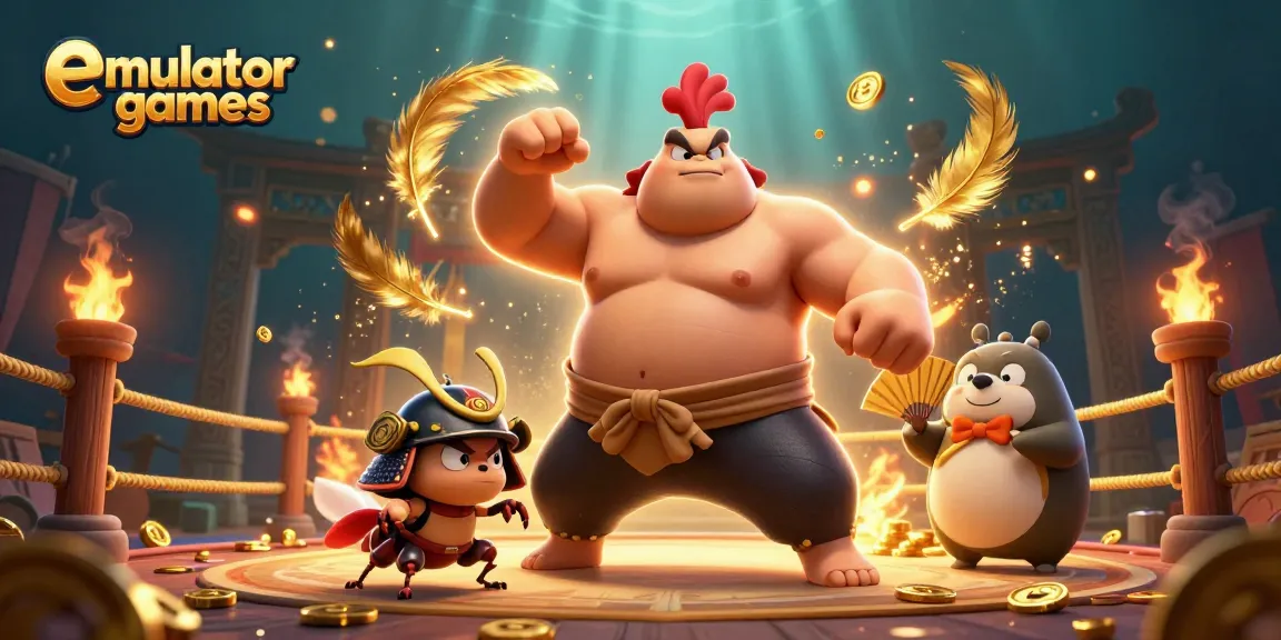 Experience thrilling emulator games action with cartoon characters in a dynamic casino scene.