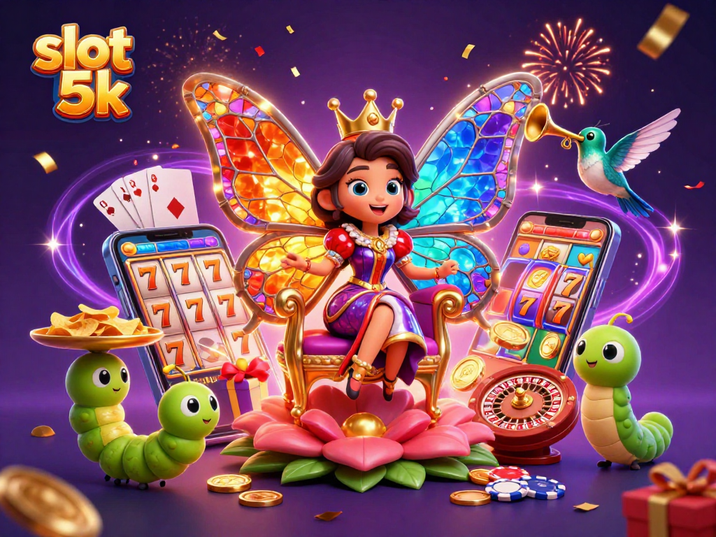 Spin to win in the exciting slot 5k game with vibrant visuals and engaging characters in play.