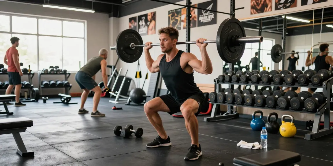Weightlifting at Driada Shop gym, showcasing dedication and fitness community atmosphere