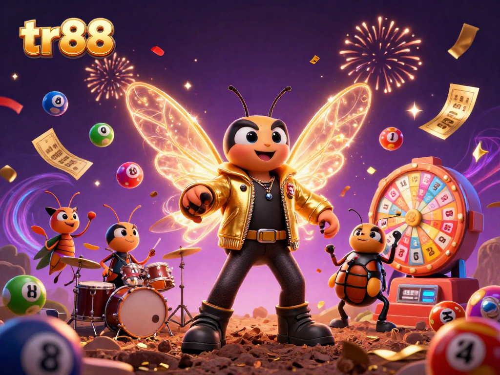 Experience winning strategies with tr88's dynamic illustration of a vibrant casino atmosphere.