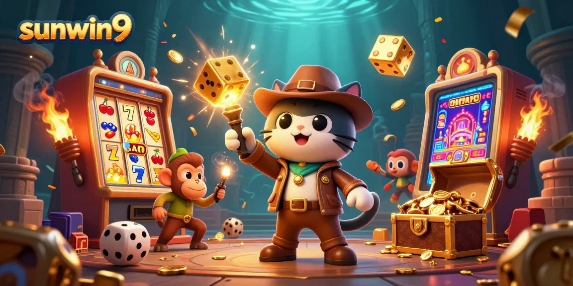 Experience exciting gameplay at sunwin9 with vibrant slots and treasures in an immersive 3D scene.