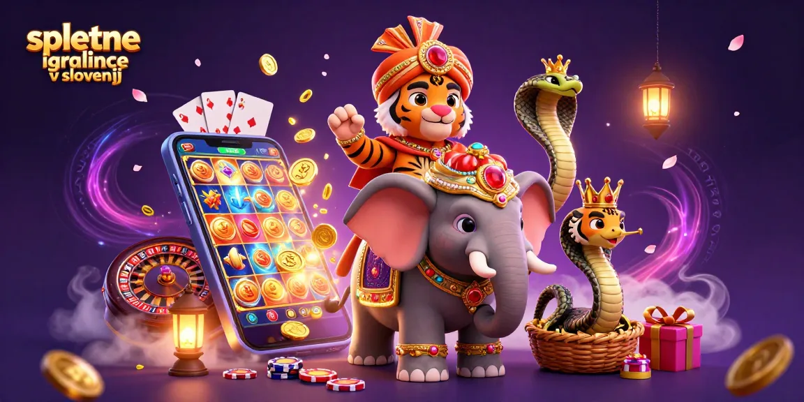 Spletne igralnice v Sloveniji ponujajo razkošno izkušnjo z 3D ilustracijo indijskega maharadže tigerja.