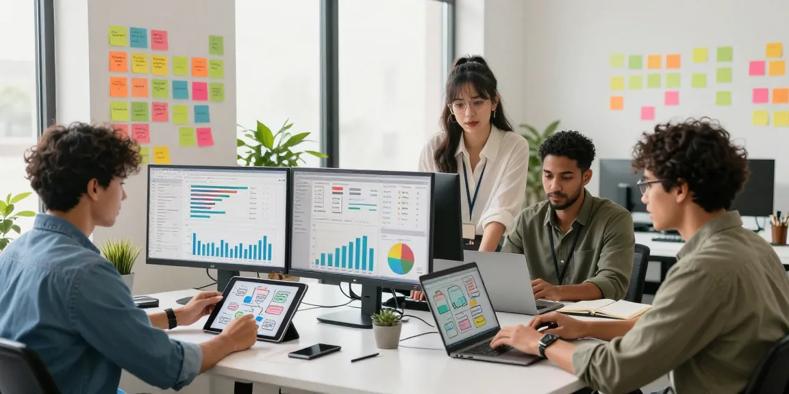 Team of diverse professionals collaborating on digital marketing strategies at https://www.www456bd.com/, showcasing vibrant workspace and creative elements.