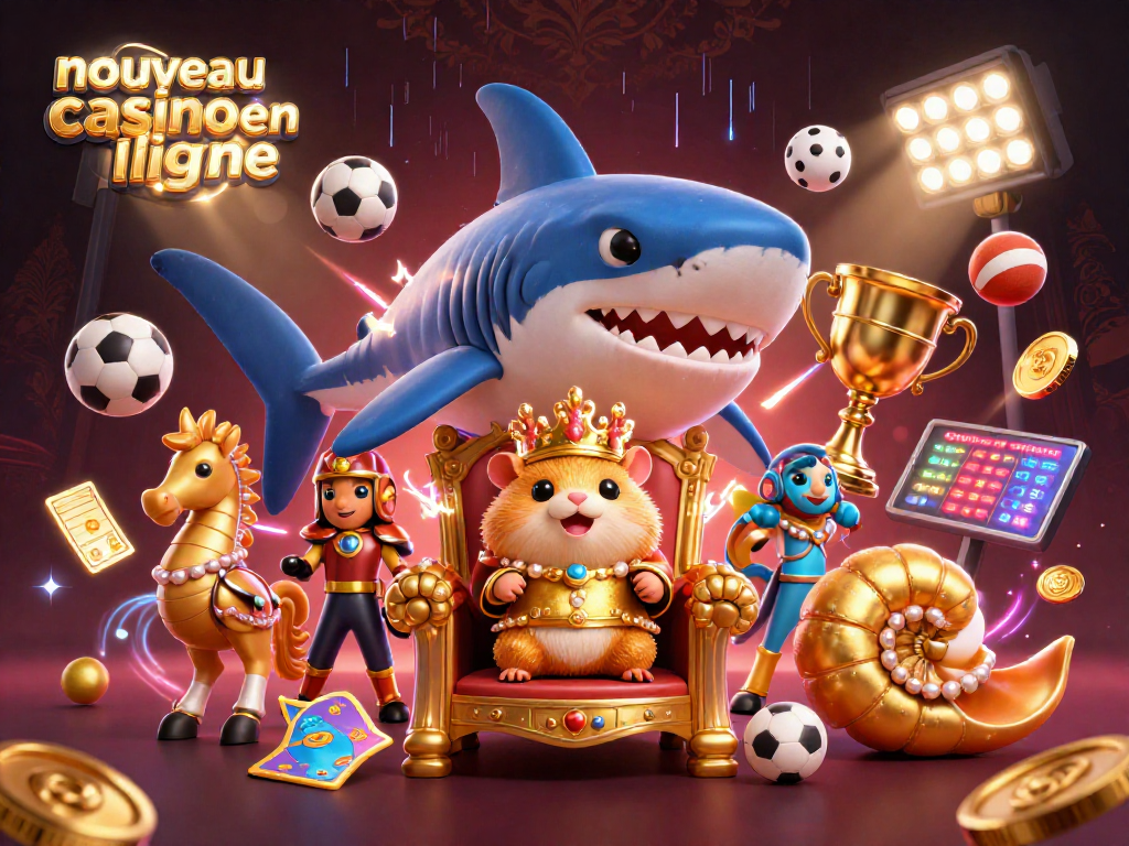 Découvrez le nouveau casino en ligne à travers une illustration haute en couleur et dynamique.