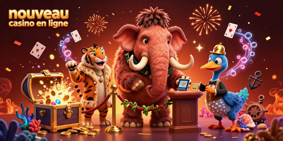 Vivez l'expérience d'un nouveau casino en ligne avec un bouncer mammouth, un VIP tigre, et un portier dodo surveillant à l'entrée.