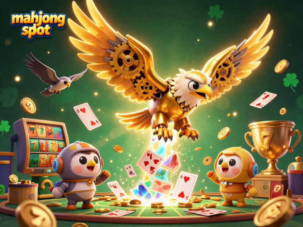 Experience the excitement of mahjong slot gameplay, featuring gold coins and vibrant reels.