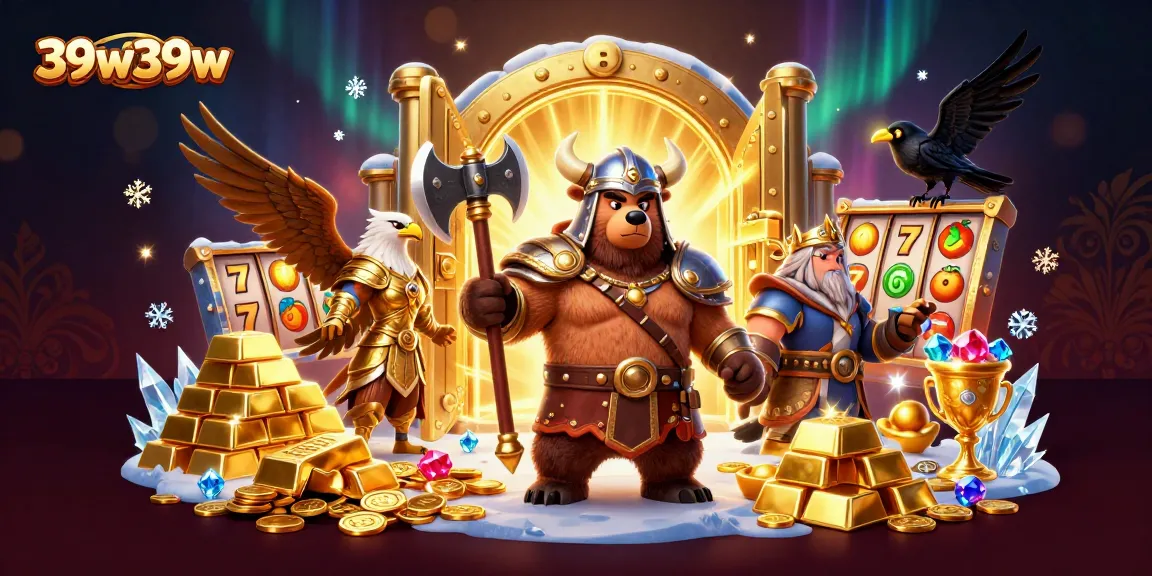 Vikings e tesouros no cassino 39w39w, com tema de caça-níqueis