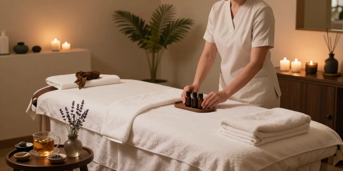 Experience mantra88 in a serene massage therapy room, featuring relaxing aromatherapy and inviting decor.
