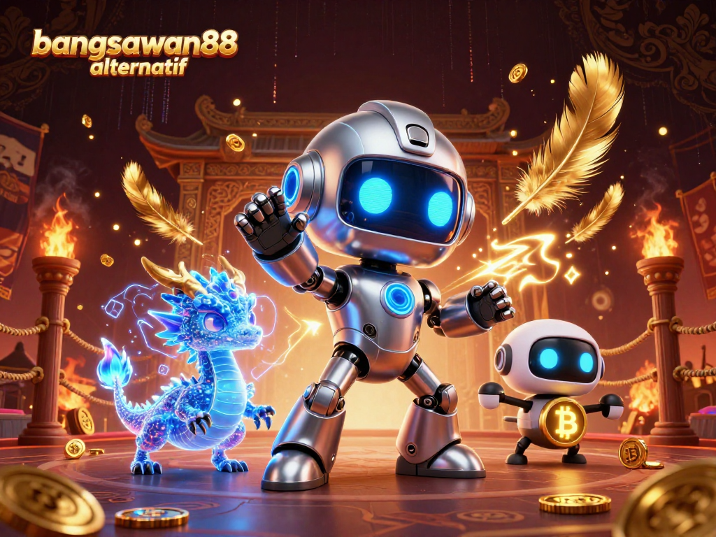 Bet on bangsawan88 alternatif with this vibrant, action-packed 3D casino illustration.