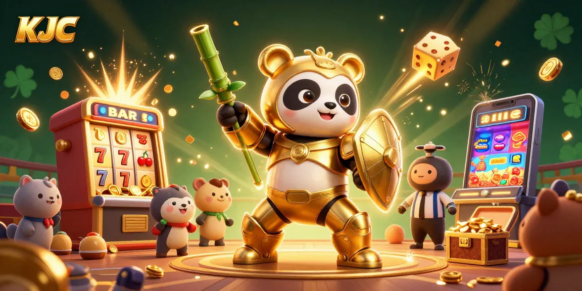 KJC's exciting gaming landscape comes alive with golden panda mech and jackpot fun!