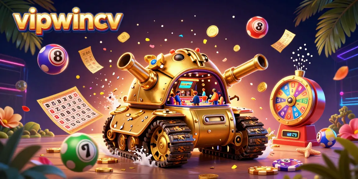 Engage with the vibrant world of vipwincv as a golden beetle tank reveals a miniature casino, complete with dynamic lottery elements.