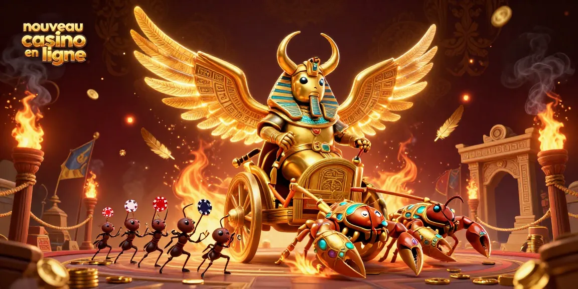Vivez l'expérience du nouveau casino en ligne avec une scène dynamique de personnages de jeu captivants.