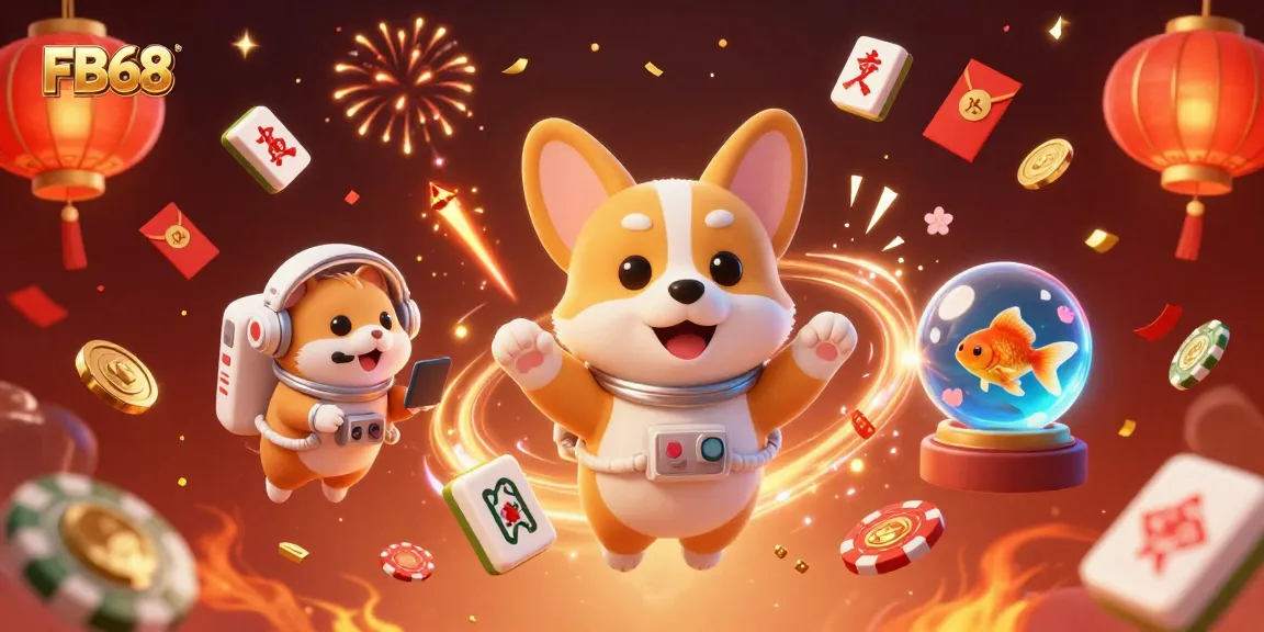 Engage in thrilling gaming adventures at FB68 with cosmic characters in a vibrant casino atmosphere.