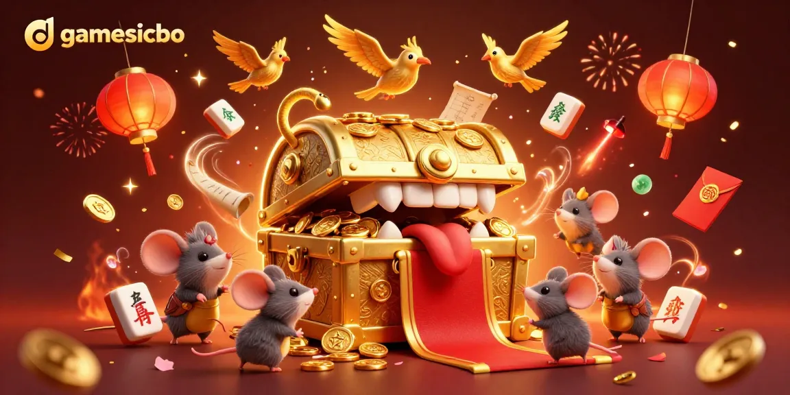 Engage with gamesicbo online as the treasure chest beckons adventurer mice with vibrant casino elements.