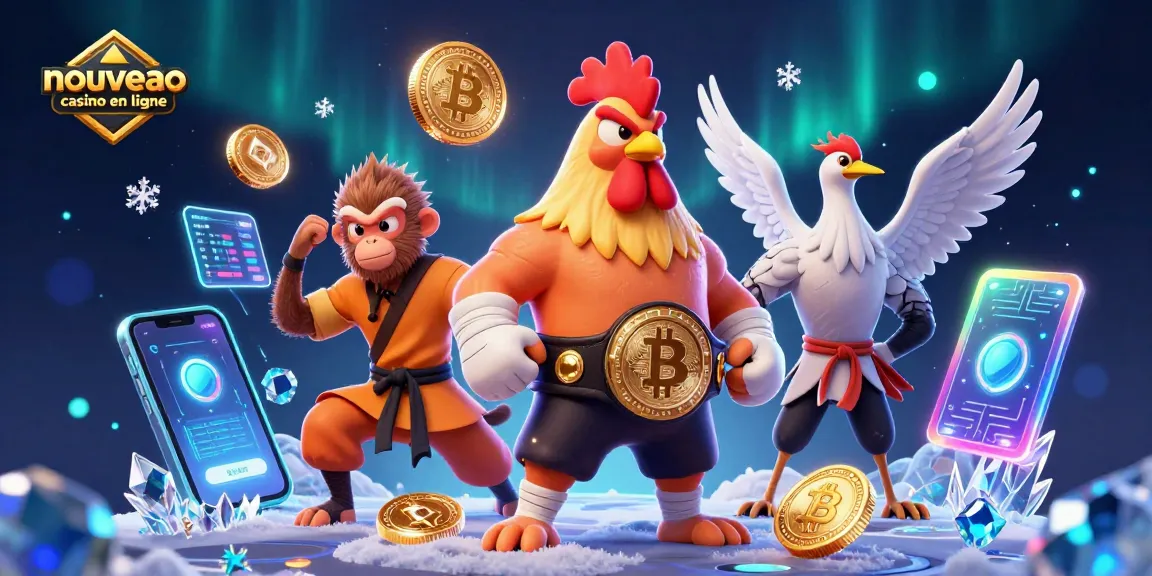 Pariez sur le nouveau casino en ligne en vibrant avec un combat de coqs 3D explosif et des éléments de crypto-monnaie.