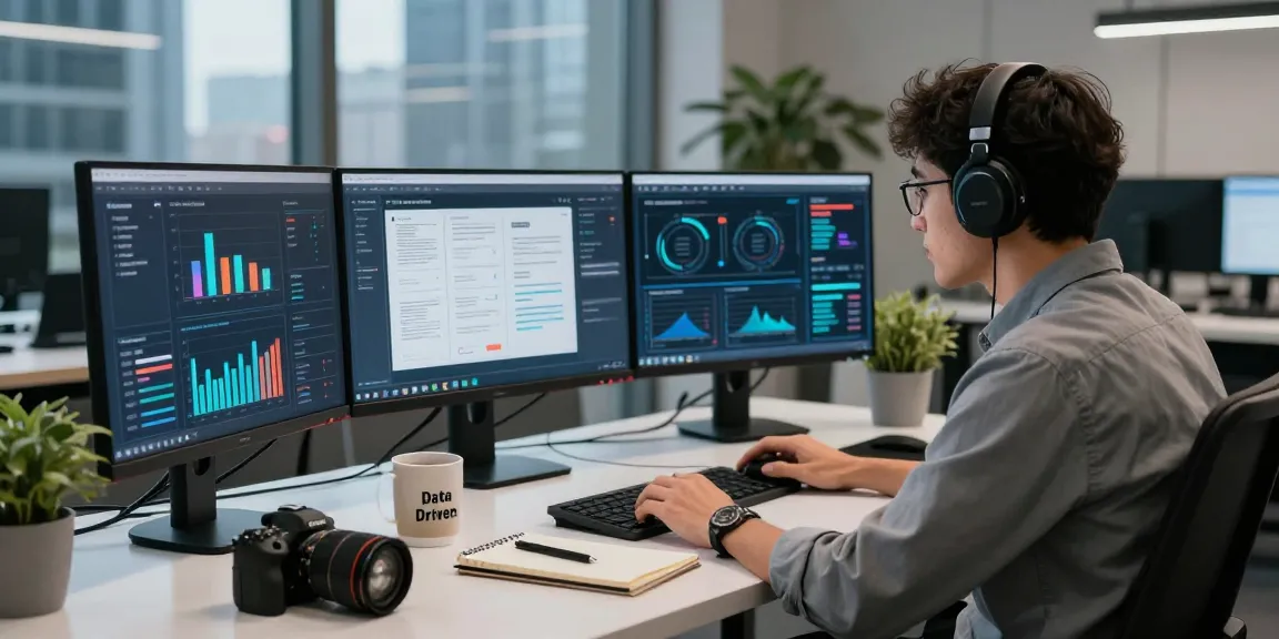 Document fraud detection software in action at an advanced cybersecurity workspace with data analytics monitors and real-time insights.