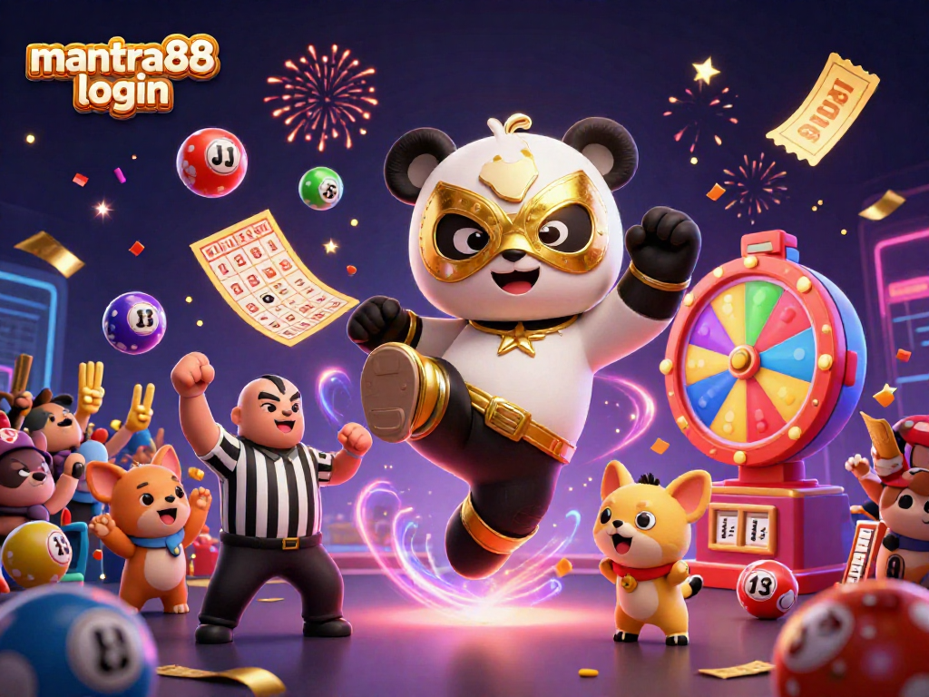 Experience the excitement of mantra88 login with vibrant characters and casino elements in action.
