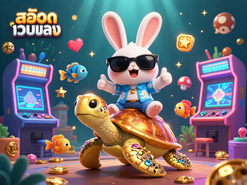 Playเกมสล็อตออนไลน์ on สล็อตเว็บตรง featuring interactive characters and vibrant gaming elements.