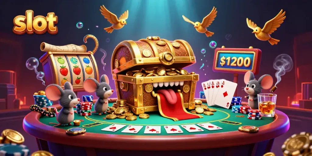 Slot dengan simbol buah dan jackpot besar, menarik perhatian ala kasino.