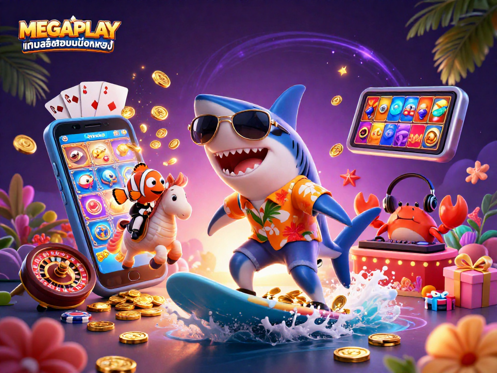 เล่น MEGAPLAY เกมสล็อตบนมือถือ พร้อมโบนัส 100% บนโลกมหาสมุทรเต็มไปด้วยสีสัน